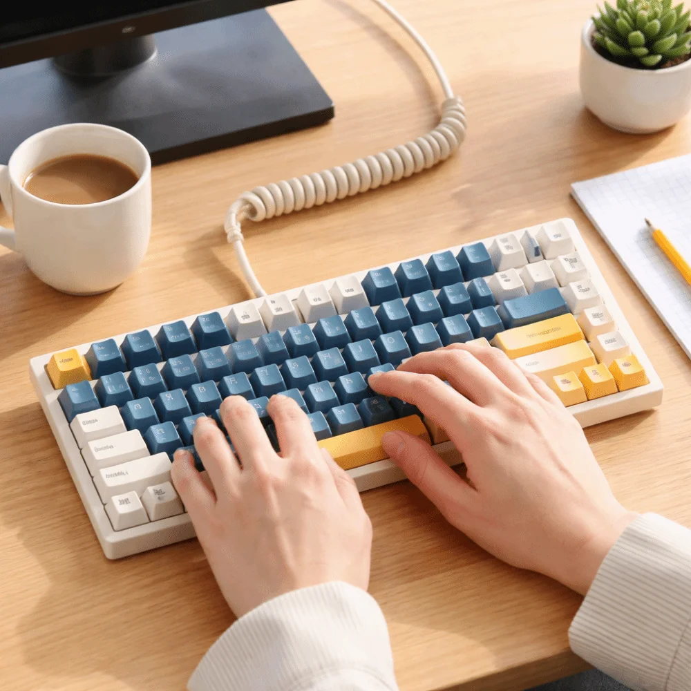 Wired Connection Gaming Mechanical Keyboard Compact Layout Ultra-Quiet Mechanical Feel Keyboard 75 Layout photo 2