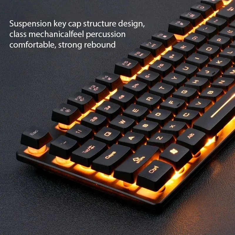 KM320 Keyboard And Mouse Set Waterproof Luminous Game Backlit Keyboard photo 3