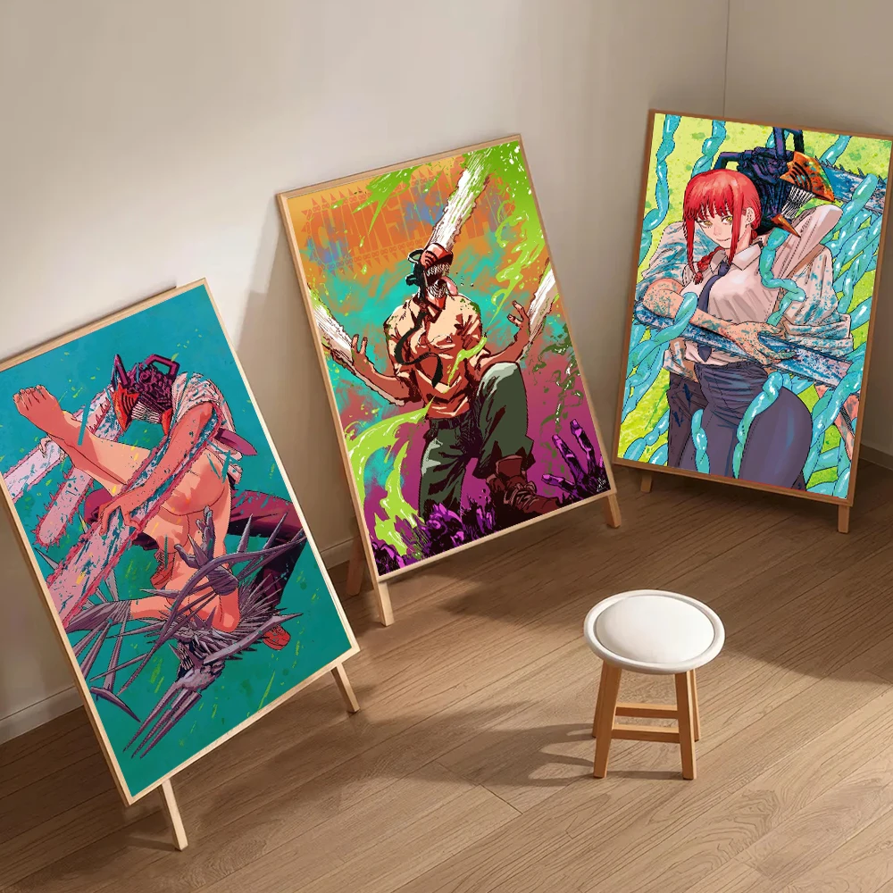 Chainsaw Man Poster Print For Bedroom Living Room Home Decor Japanese Anime Manga Denji Wall Art Cartoon Canvas Painting photo 2