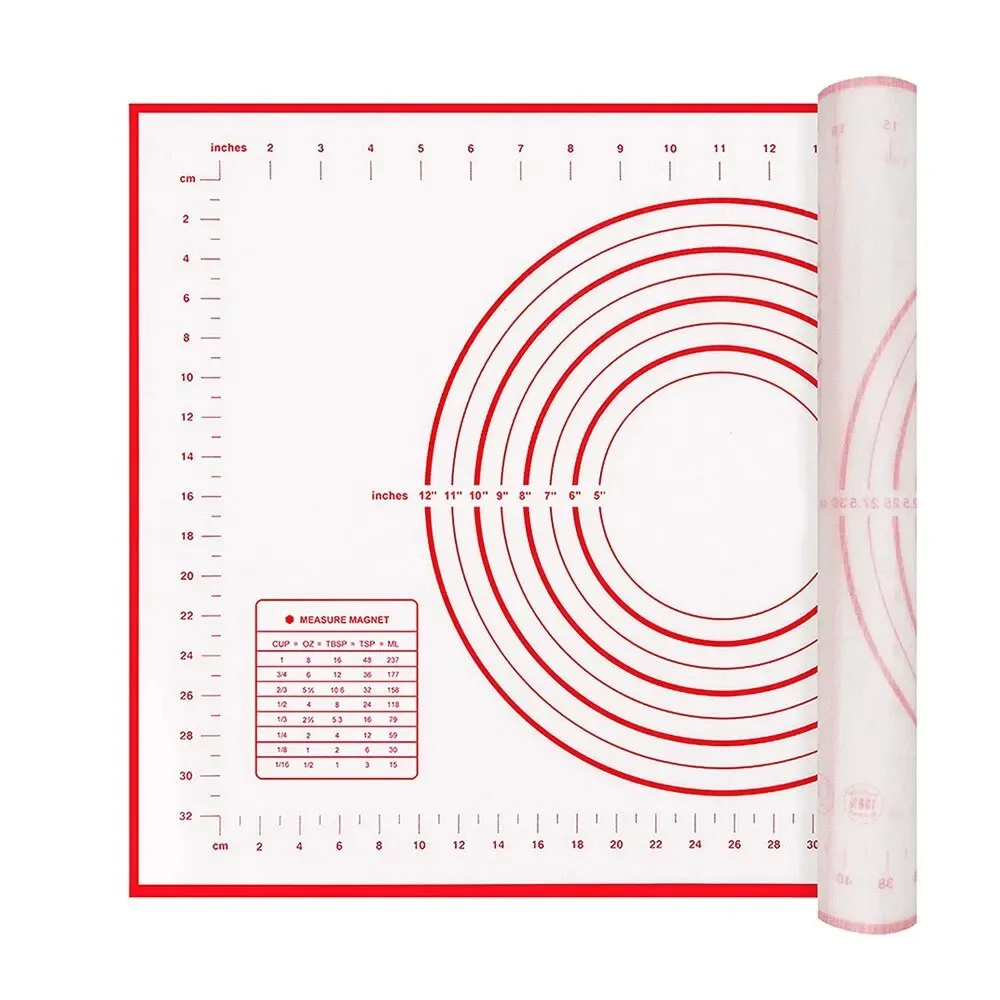 UNTIOR 1PCS Silicone Baking Mat Kneading Pad Dough Mat Pizza Cake Dough Maker Kitchen Cooking Grill Non-Stick Gadgets Bakeware photo 2