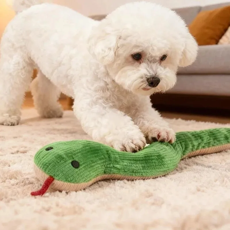 16.5 Inches Dog Toy Snake Interactive Toy Kitten Kick Toy Interactive Pet Toy for Indoor Cats Pet Supplies photo 3
