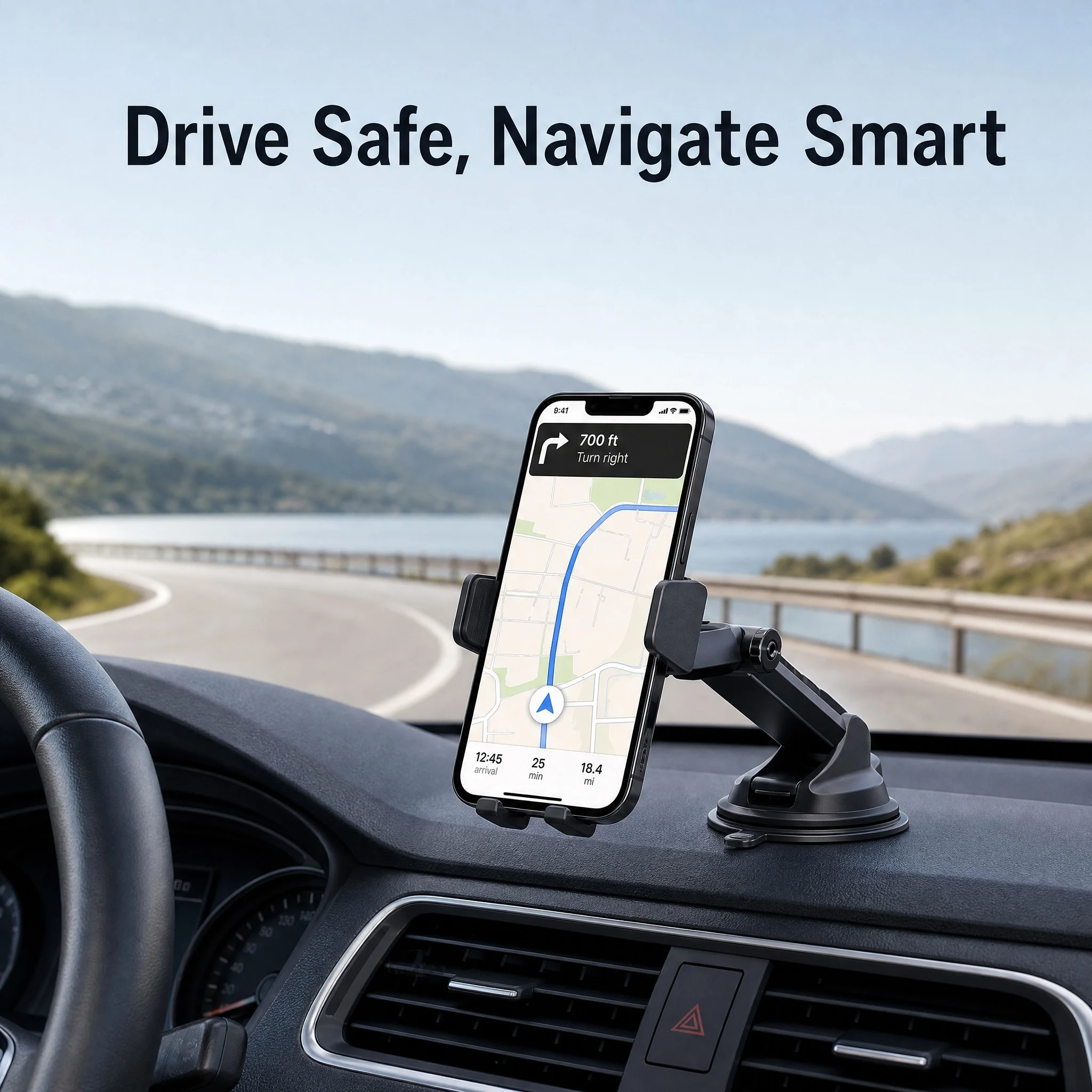 Car Phone Holder – Nano Flexible Silicone, 360° Rotation, Doesn't Block Screen,  Compatible with BlackBerry. photo 2