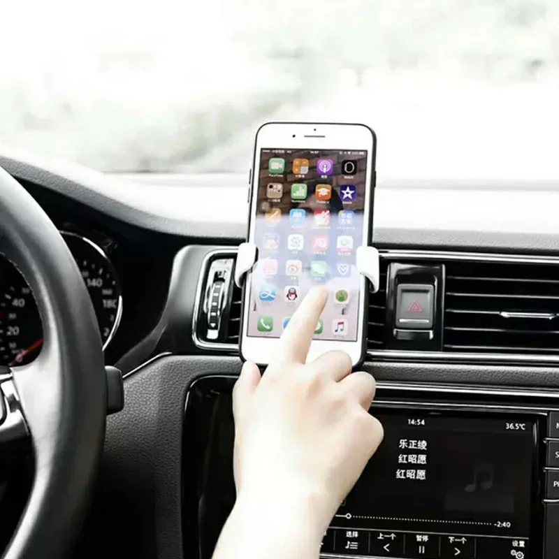 Heavy Duty Gravity Car Phone Mount Air Vent Clip Universal Shockproof Anti Shake Mobile Phone Holder One Hand Quick Pick Place Strong Grip Cradle Stand For Samsung Android Smartphone 360 Rotation Adjustable Easy Installation Secure Fit Car Vent Mount photo 7