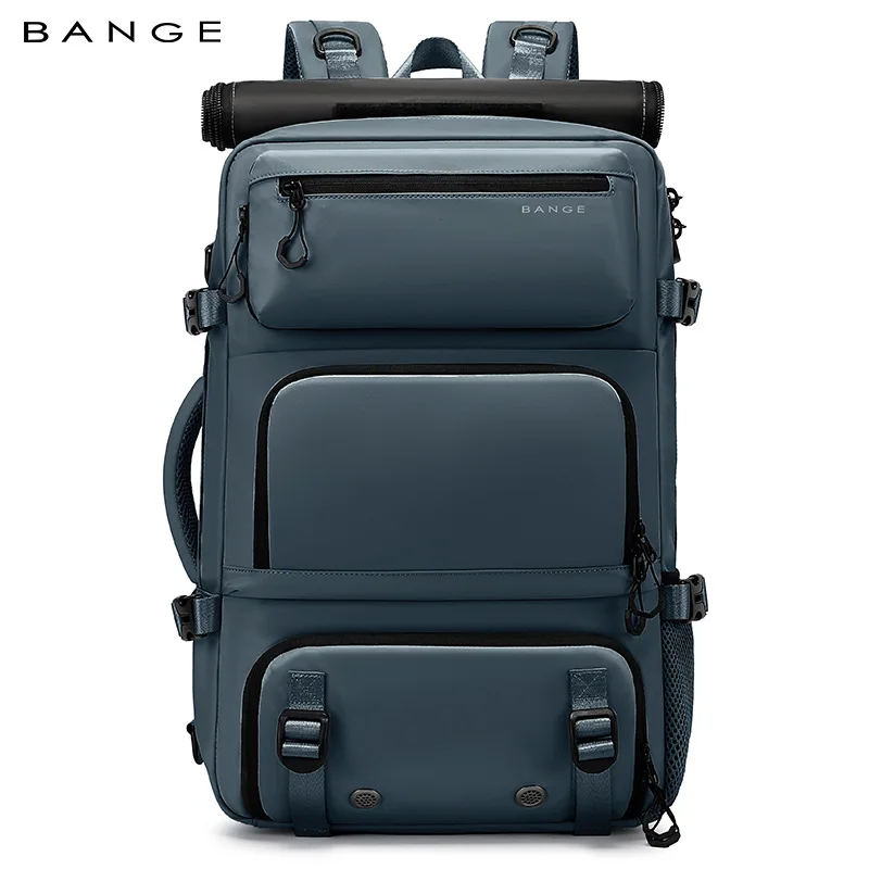 BANGE Expandable Men's Backpack Waterproof 17.3 in Laptop Backpack Man Large Capacity Hiking Travel Bag Male Backpacks for Men photo 1