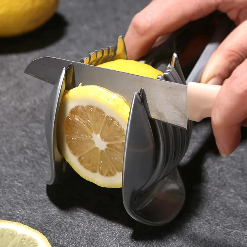 Stainless Steel Kitchen Handheld Orange Lemon Slicer Tomato Cutting Clip Fruit Slicer Onion Slicer KitchenItem Cutter Accessorie photo 2