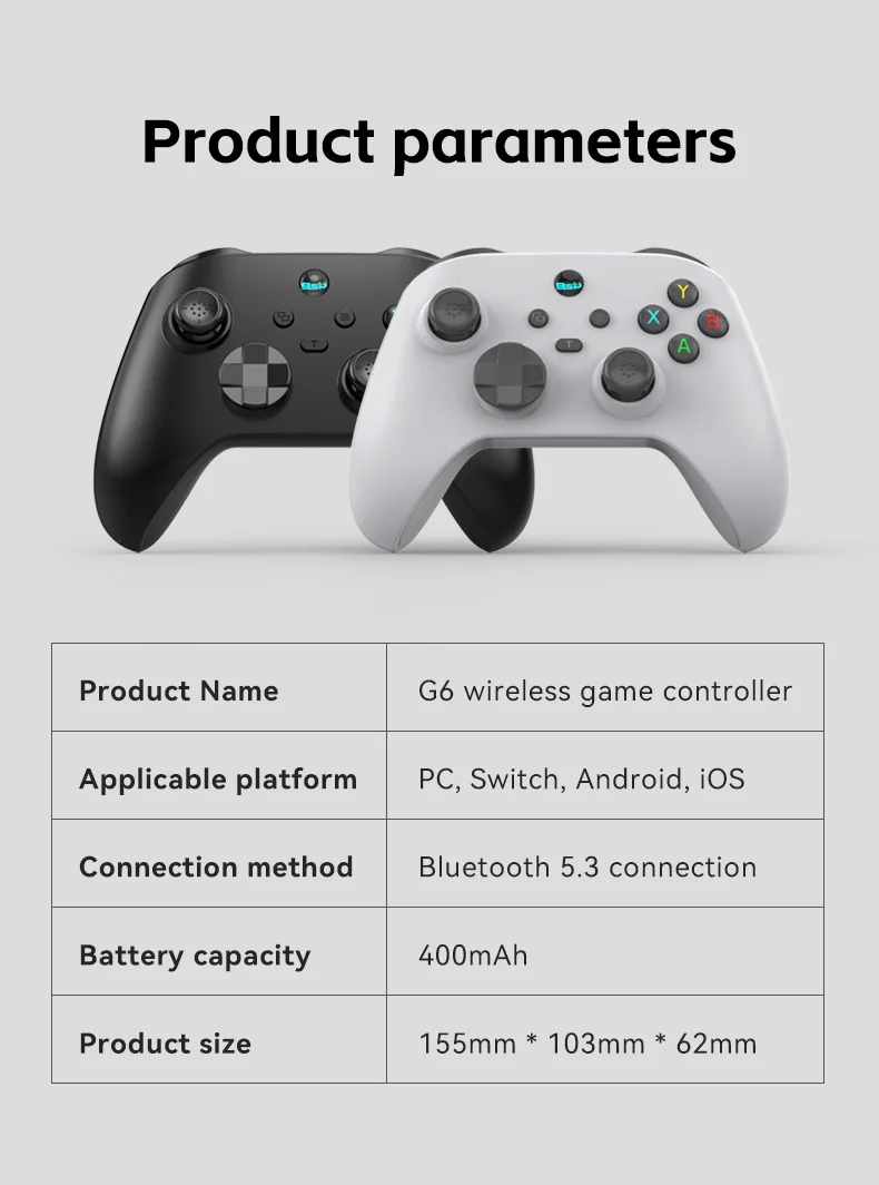 G6 Wireless Mobile Game Controller with Hall Trigger and Hall Joystick Supporting Switch/PC/Android/iOS photo 6