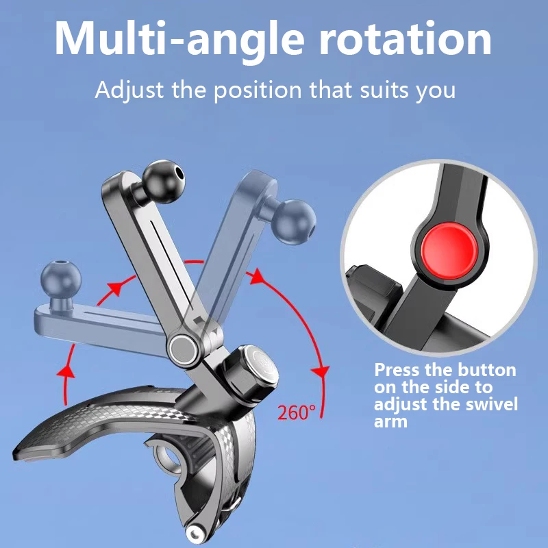 Multi Angle Adjustable Car Mount Holder for Phone Cool Dashboard Clip Universal Rotation Mobile Navigation Stand Car Accessories photo 3