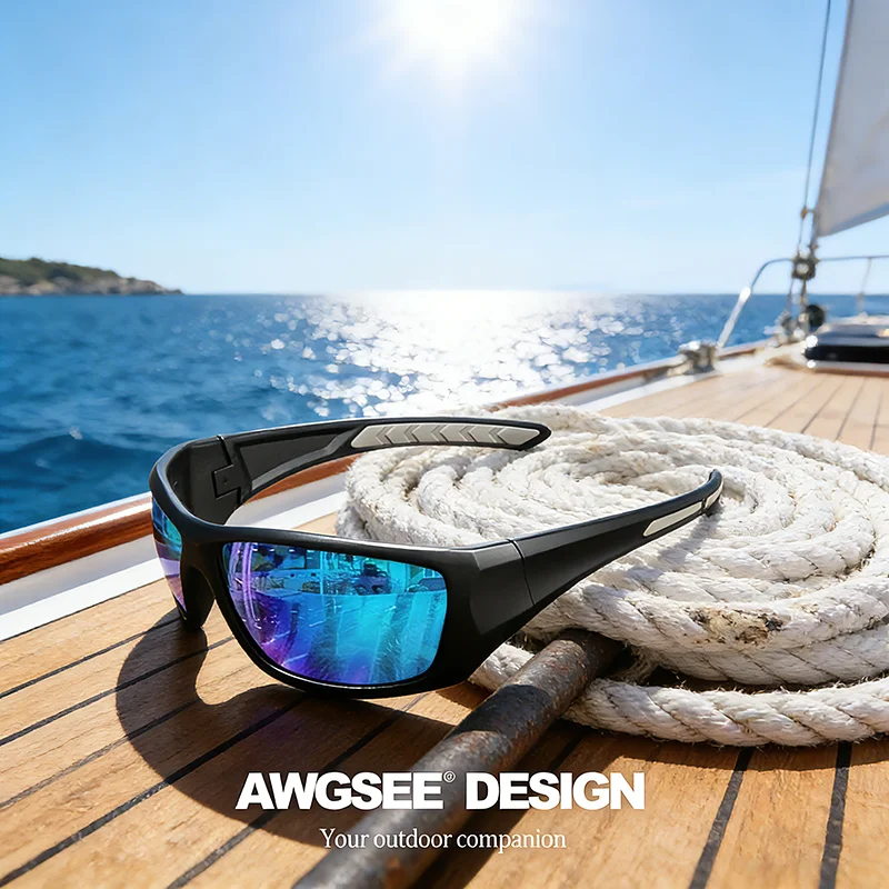 Polarized Sports Sunglasses UV400 Anti-Glare Full Frame Outdoor Cycling Fishing Glasses with Sturdy Construction photo 2