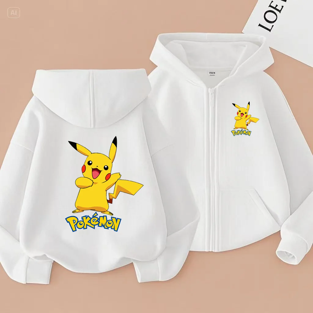 Children's Zipper Style Anime Movie Electric Mouse Print Sweatshirt Coat Boys Girls3-12Yrs Hoodie Sports Casual Cardigan Clothes photo 6