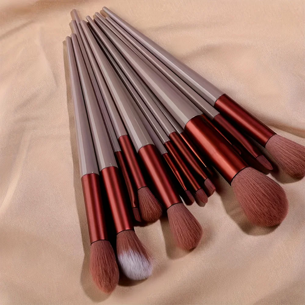 13 soft and fluffy makeup brush sets, perfect for foundation make-up, powder blusher, powder and eye shadow photo 4