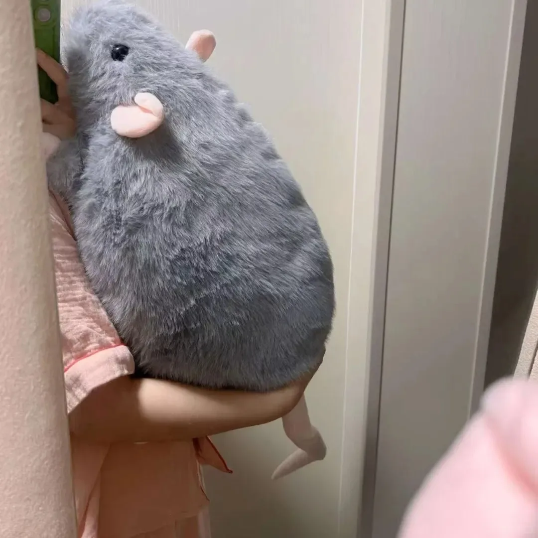 Cute 40/55/90cm Mouse Doll Cartoon Oversized Flower Branch Rat Doll Soft Plush Animal Figure Kids Gift Birthday Pet Cat Toy photo 4