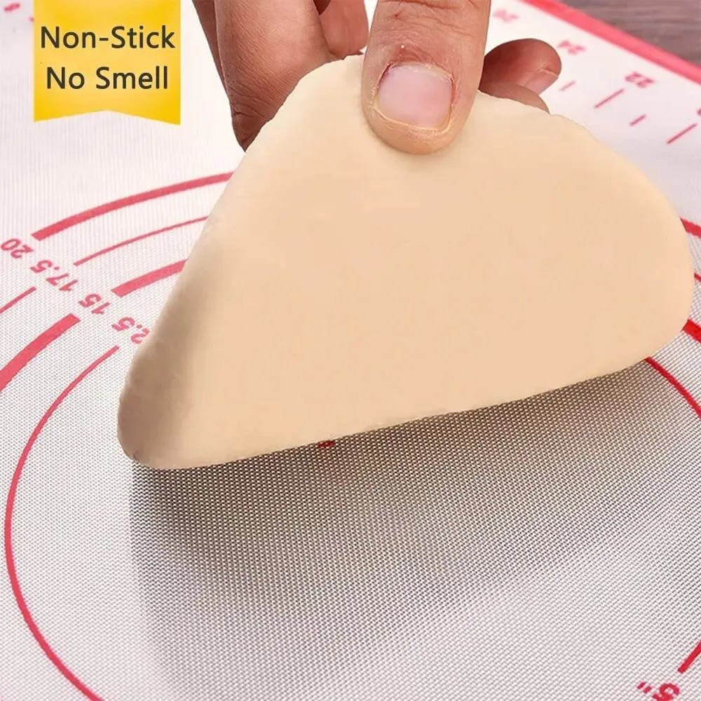 UNTIOR 1PCS Silicone Baking Mat Kneading Pad Dough Mat Pizza Cake Dough Maker Kitchen Cooking Grill Non-Stick Gadgets Bakeware photo 3