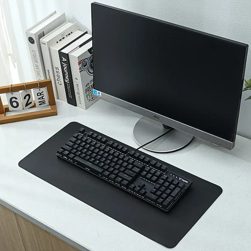 PU Leather Mouse Pads Desk Mat for Office Solid Color Gaming Waterproof Non-slip Computer Pad Keyboard Pads photo 2