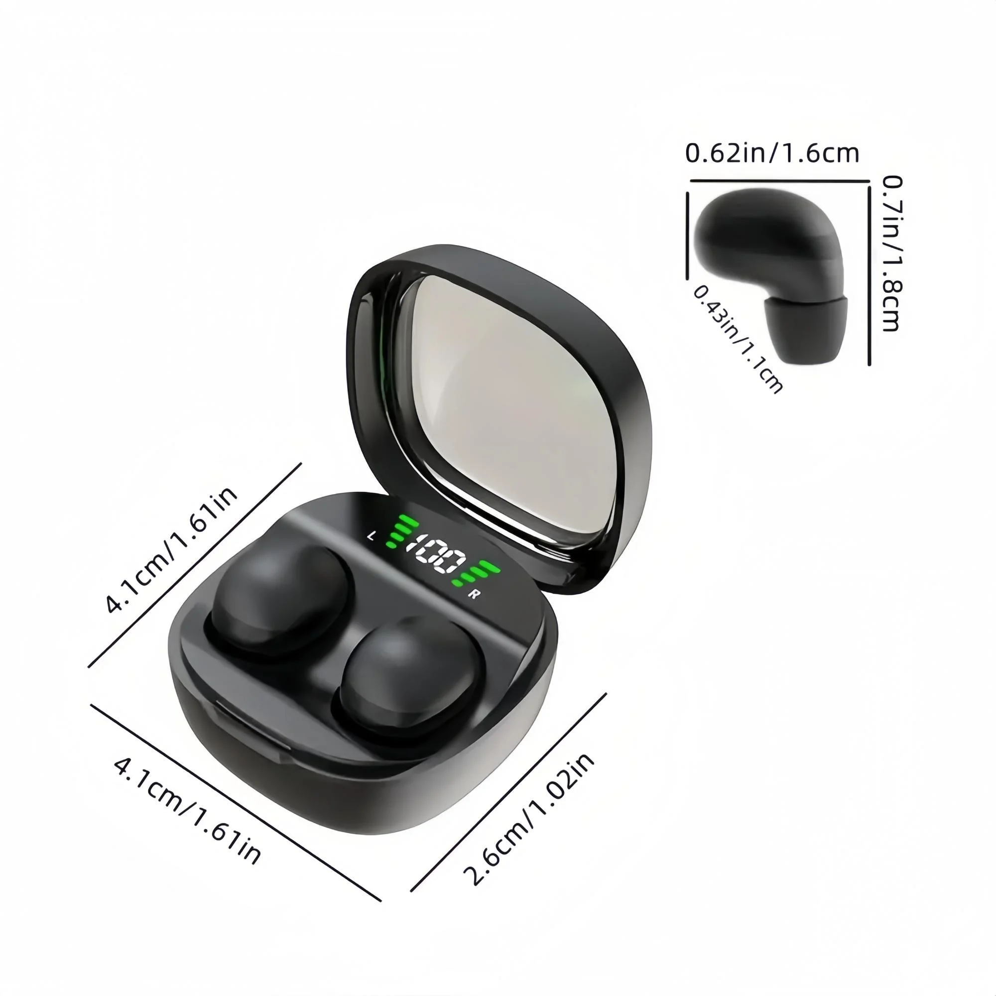 Mini Invisible Sleep Wireless Bluetooth Earbud Small TWS Stereo Sport Game Work In-ear Headphone Long Standby HD Call Earphone photo 2