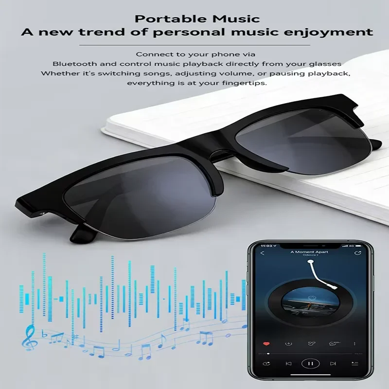 Lenovo AI Smart Glasses Voice Assistant Music Touch Control Bluetooth Call Outdoor Fashion Sunglasses For Men Women 2026 New photo 5