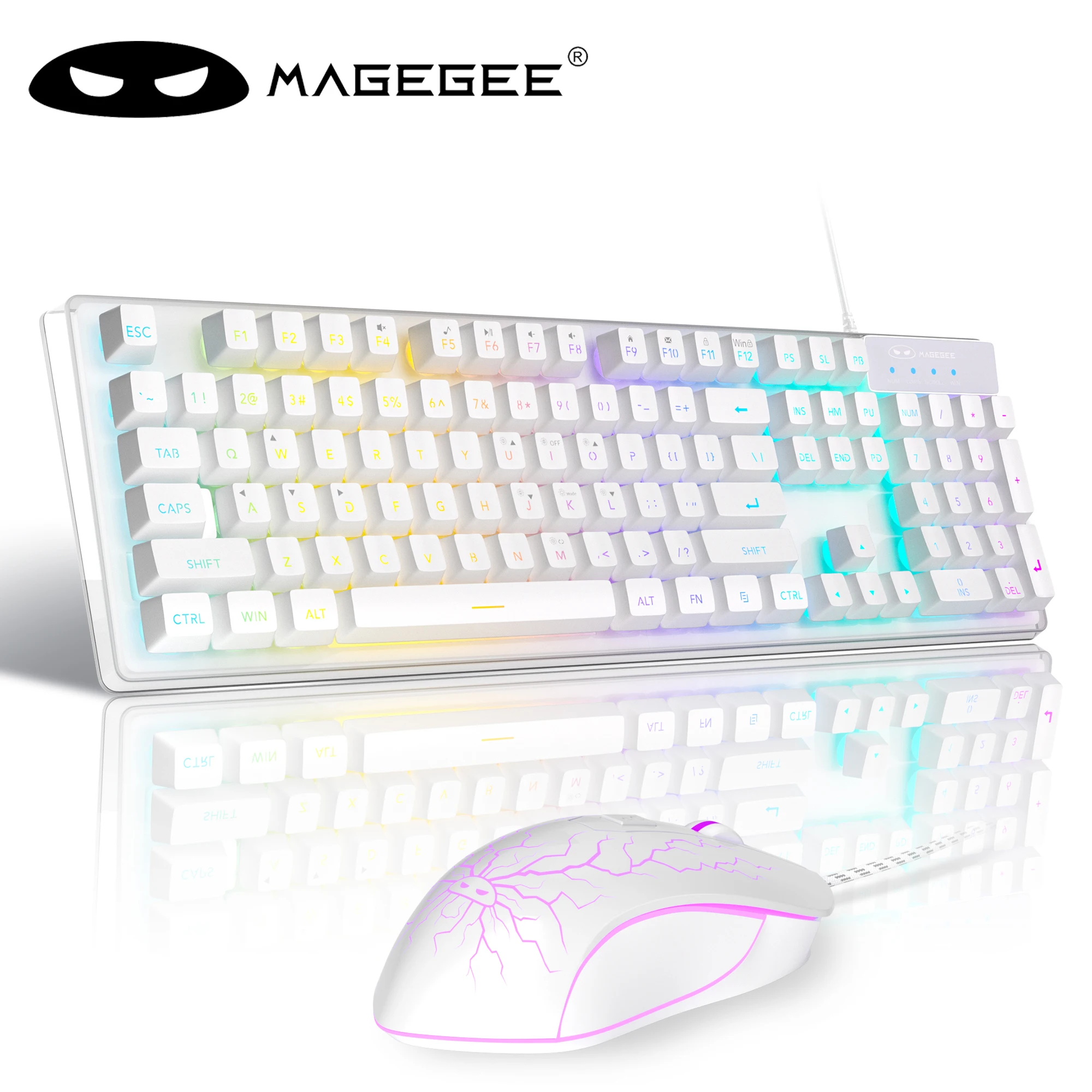 MageGee Gaming Keyboard and Mouse Combo, K1 RGB LED Backlit Keyboard with 104 Key, Comfortable Feel for Office PC Laptop Desktop photo 1