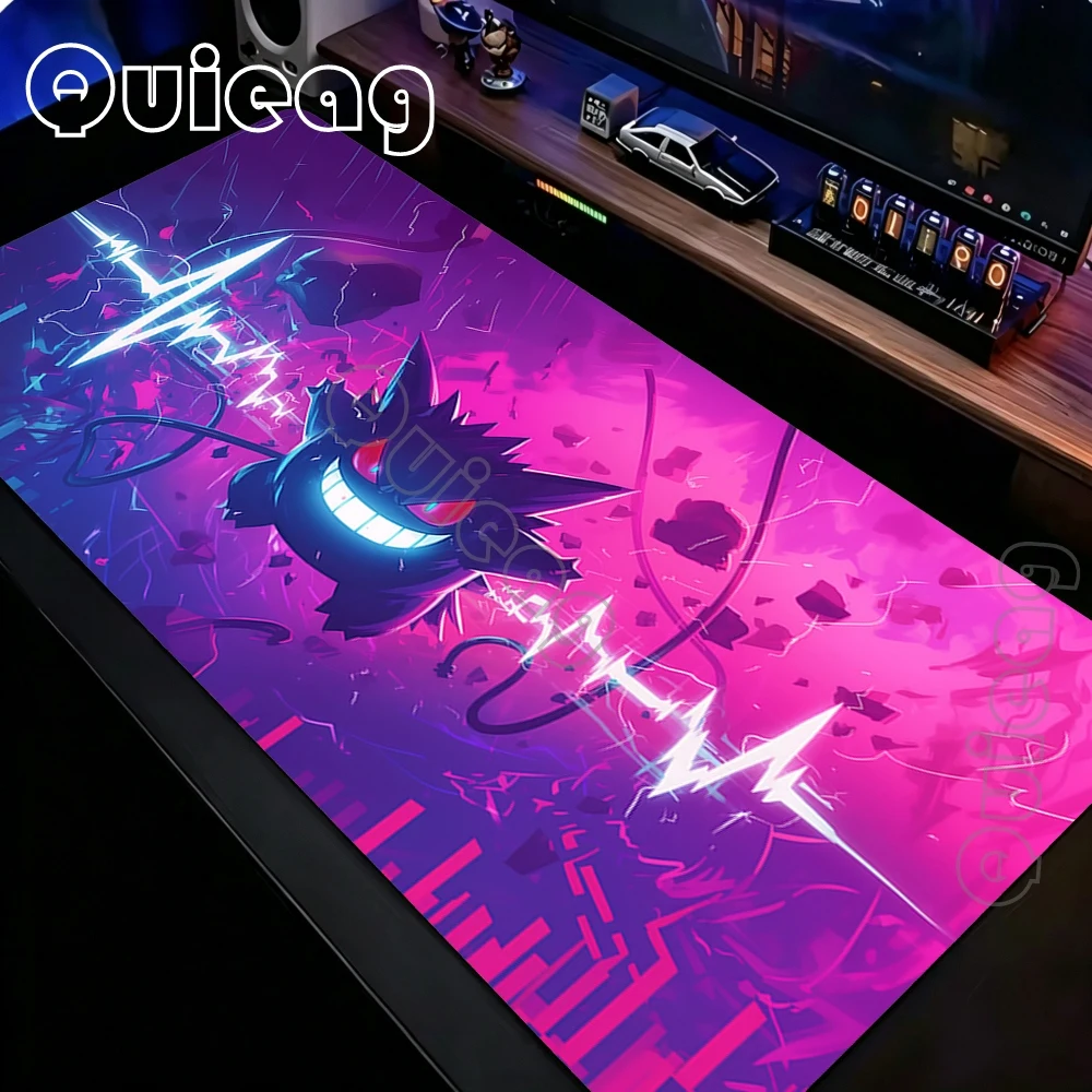 Gengar Computer Laptop Anime Mouse Pad Pokemon Large Mousepad Keyboard Mouse Mat Keyboards Gamers Decoracion Non-slip Desk Mats photo 4