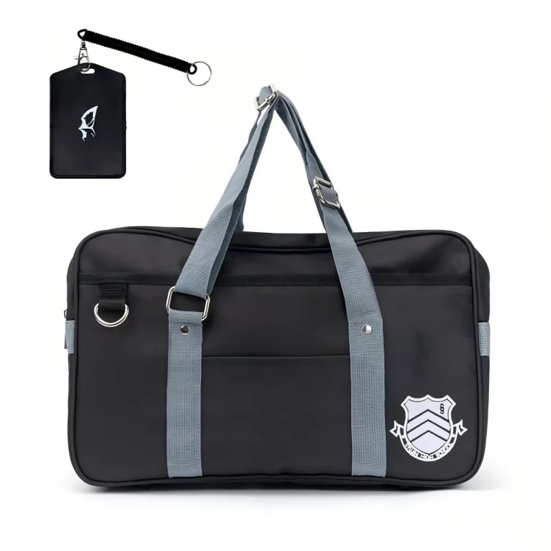 Game Amamiya Ren Joker Syujin High School Cospaly Student JK Uniform Shoulder Bag Travel Black Handbag Accessory photo 6