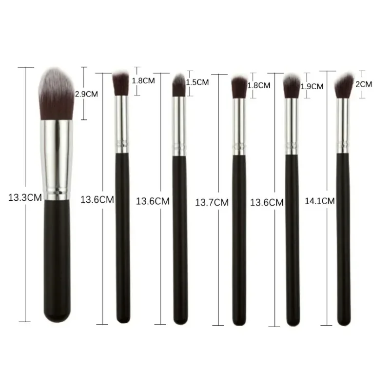10 Pcs/kit Soft Fluffy Professional Synthetic Makeup Brush Set Cosmetics Foundation Blending Blush Contour Makeup Tools photo 3