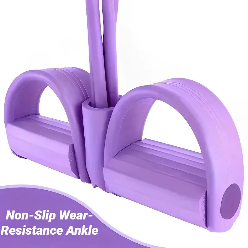 4‑Tube Pedal Tension Rope Multi‑Functional Household Fitness Elastic Band for Yoga Abdominal Body Exercise photo 5