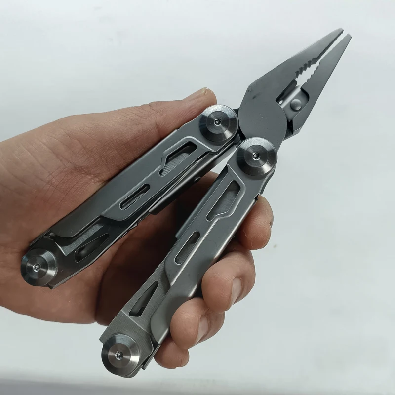 Stainless Steel Folding Multitool Pliers with Knife, Saw, Screwdriver, Can Opener, Bottle Opener for Camping, Hiking, Survival photo 5