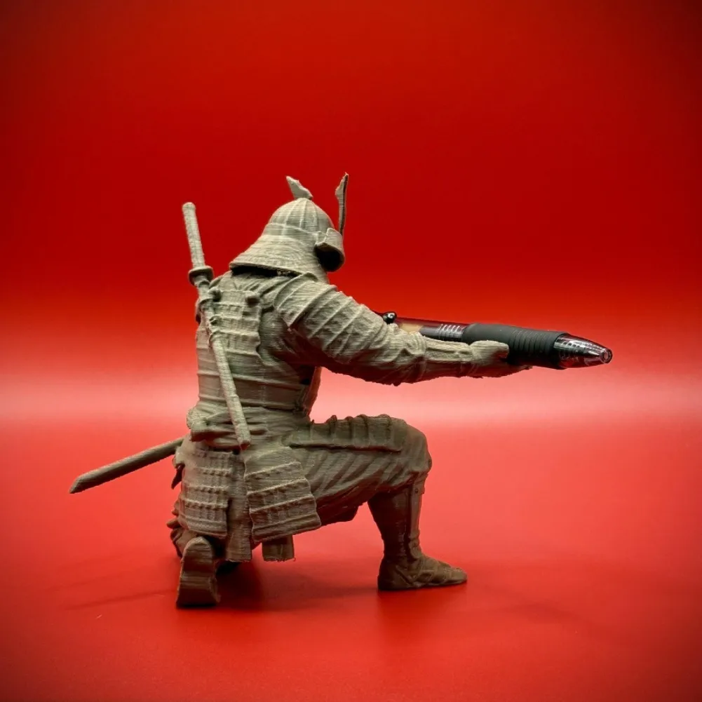Creative Samurai Pen Holder Japanese Warrior Pencil Rack 3D Printed Stationery Organizer Stand Office Ornament Desk Decor Gift photo 6