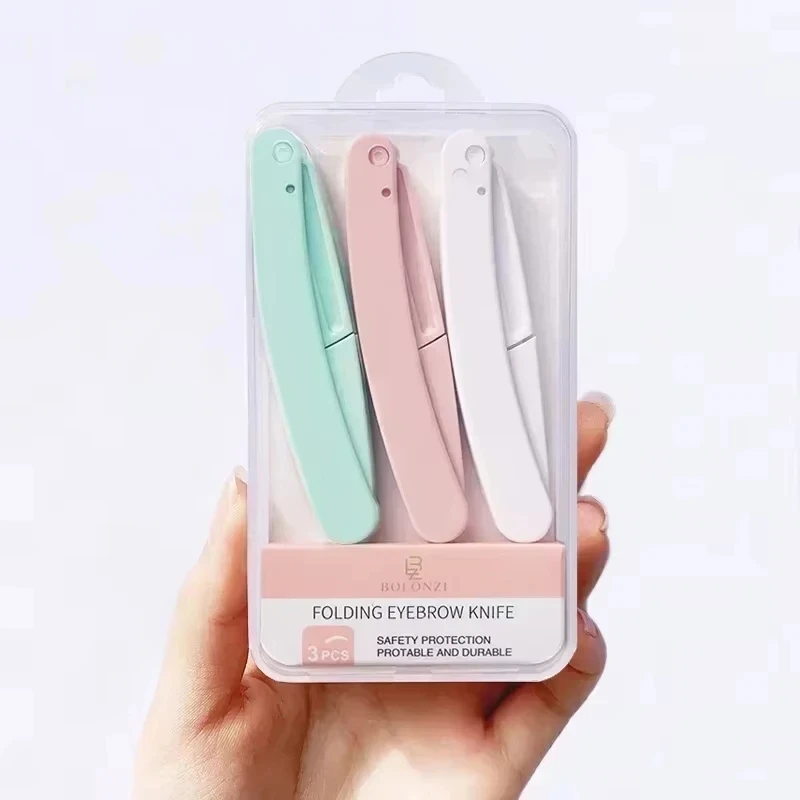 1/3-Piece Folding Facial Shaver, Facial Eyebrow Trimmer, Eyebrow Razor, Anti-Scratch Razor, Makeup Tools, Unisex Facial Razor photo 6