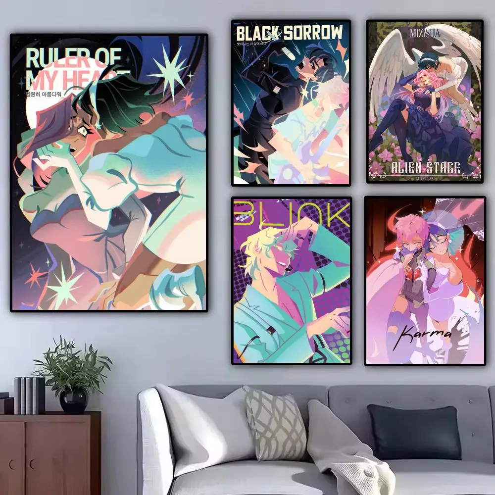 Famous Anime A-Alien Stage Painting Calligraphy Modern Canvas Poster Wall Art Aesthetic Bedroom Decor for Cafe Home Gift photo 2