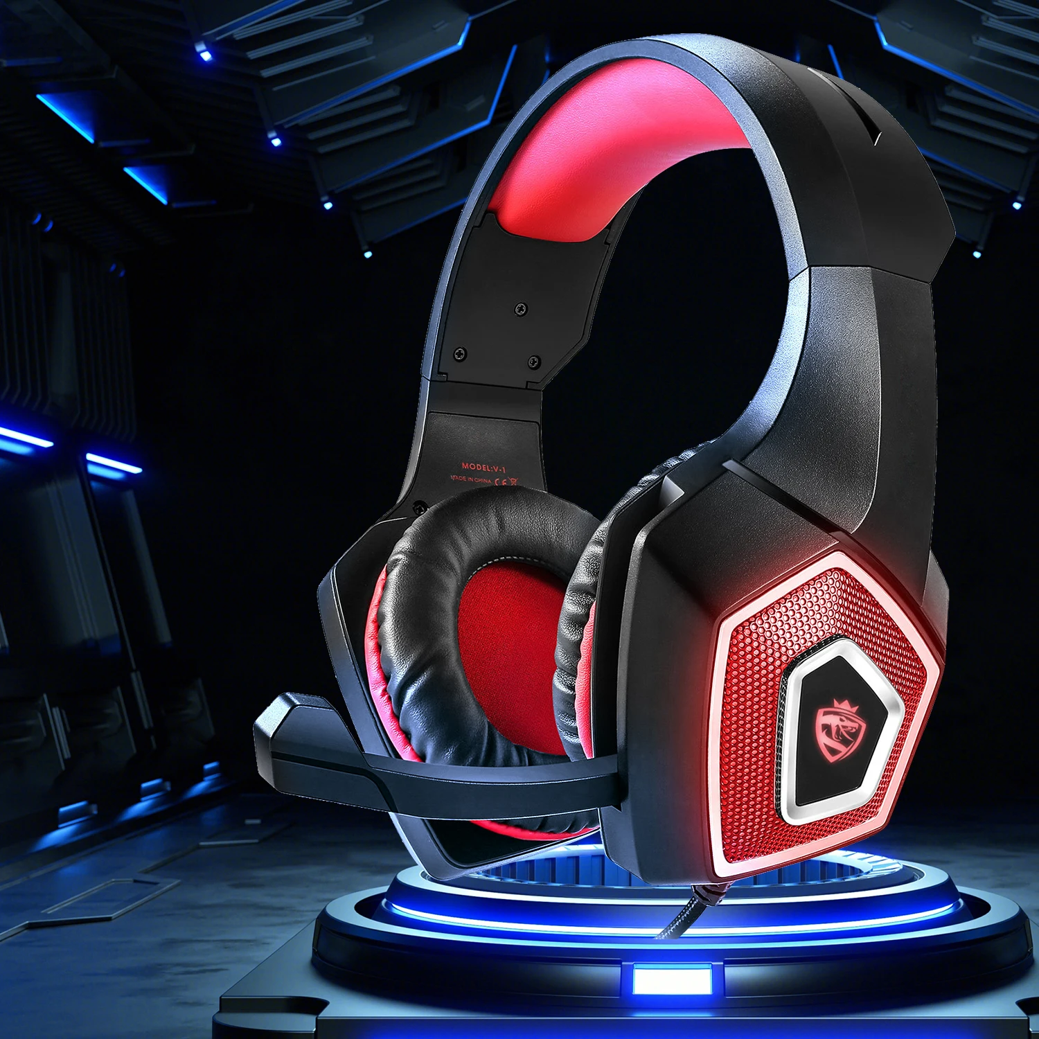 V1 3.5Mm Gaming Headset Stereo Gaming Headset Wired with Clear Noise Cancelling Mic Comfortable Ear photo 6