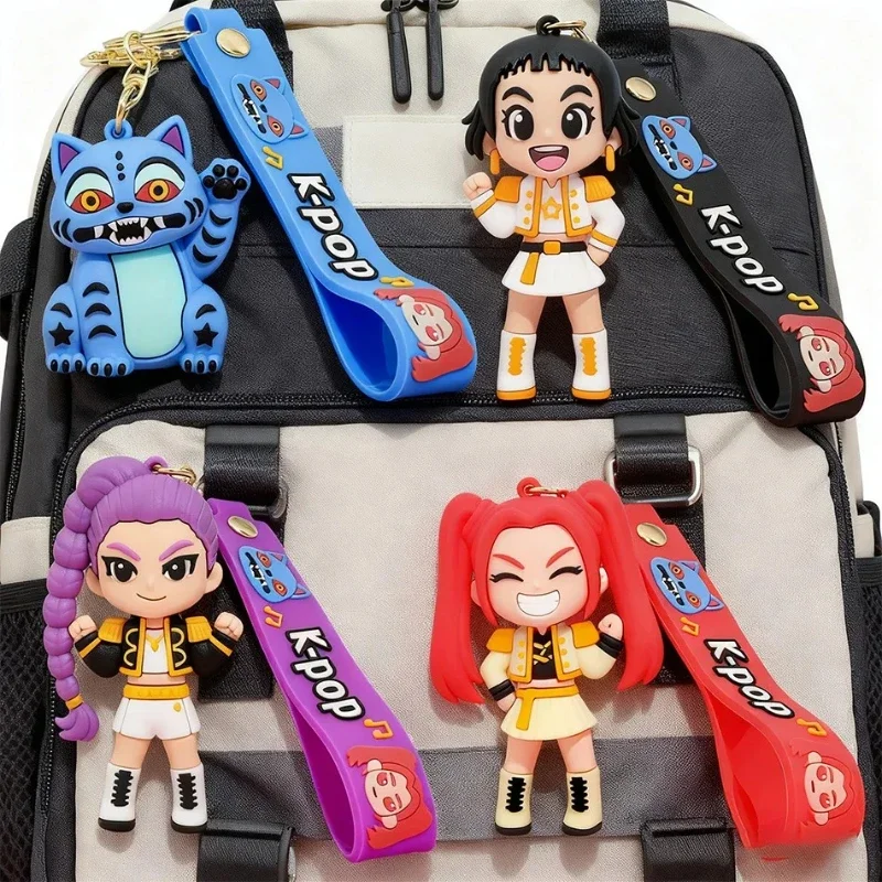 Hot Anime Movie Rumi Mira Zoey Girls Derpy Keychains Doll Cute Tiger Action Model Toy Collection Christmas Gifts In Stock photo 4