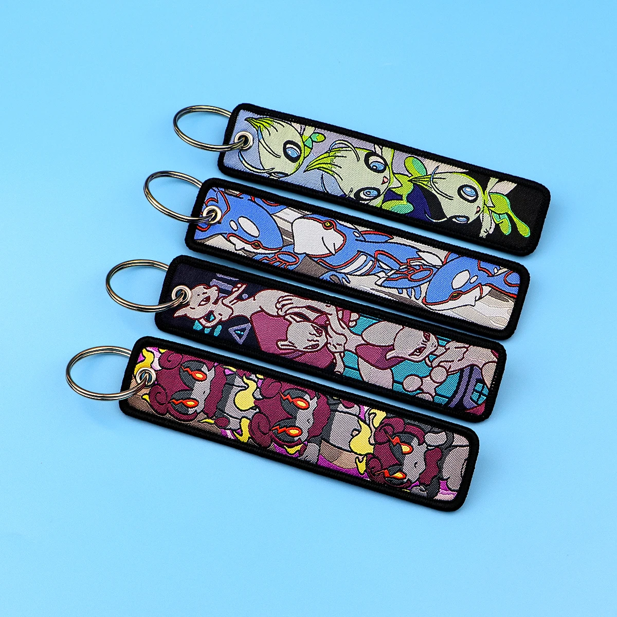 Cute Anime Elf Embroidery Key Fobs Cool Game Key Tags Keychains for Motorcycles Cars Fashion Key Rings Accessories Gifts 1pcs photo 6