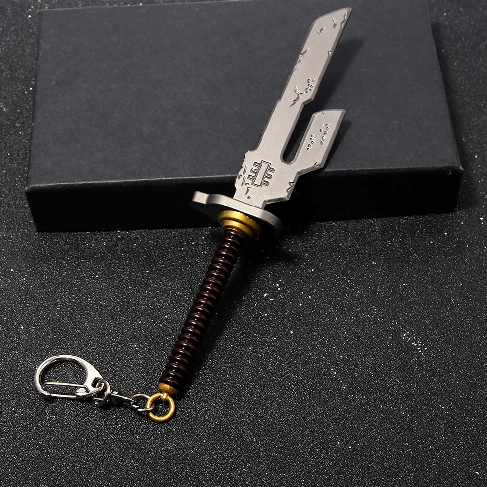 Anime Jujutsu Kaisen Keychain Nanami Kento Fushiguro Toji Weapon Model Pendant Keyring for Men Jewelry photo 2