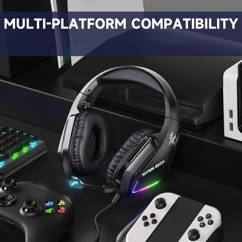 Over-Ear Wired Esports Gaming Headset With Microphone, Lightweight Design For Comfortable Wearing, Equipped With Powerful Driver photo 5
