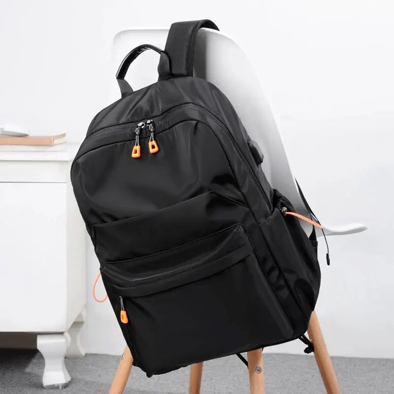 Classics Casual Large Capacity Laptop Backpack Multi Pocket Daypack USB Charging Port Travel School Bag with Top Handle photo 2