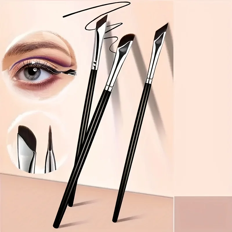 3/5/7pcs Eyeliner Brush Set, with Tilted Fine Blade, Suitable for Precise Application - Suitable for All Skin Types. photo 5