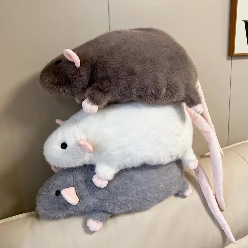 Cute 40/55/90cm Mouse Doll Cartoon Oversized Flower Branch Rat Doll Soft Plush Animal Figure Kids Gift Birthday Pet Cat Toy photo 6