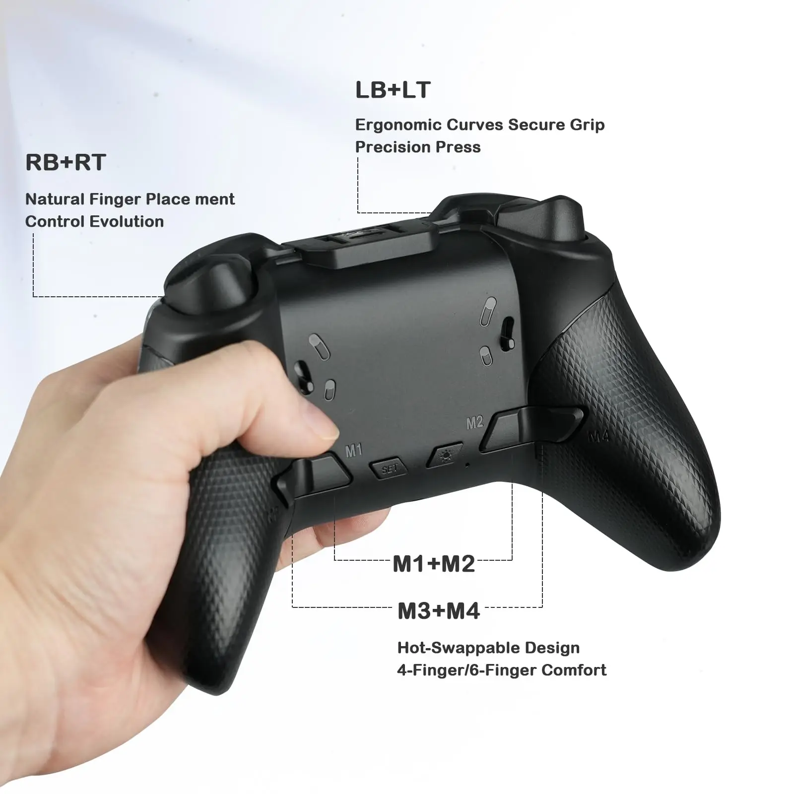 Smart Screen Wireless Game Controller, PS4 Gamepad with Display Hall Effect Joystick Trigger For IOS Andriod Table Steam Switch photo 5