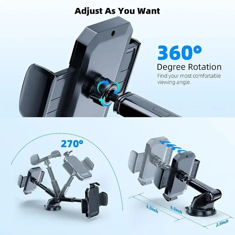 Sucker Car Phone Holder Mount Stand Suction Cup Smartphone Mobile Cell Support in Car Bracket For iPhone Xiaomi Huawei Samsung photo 4
