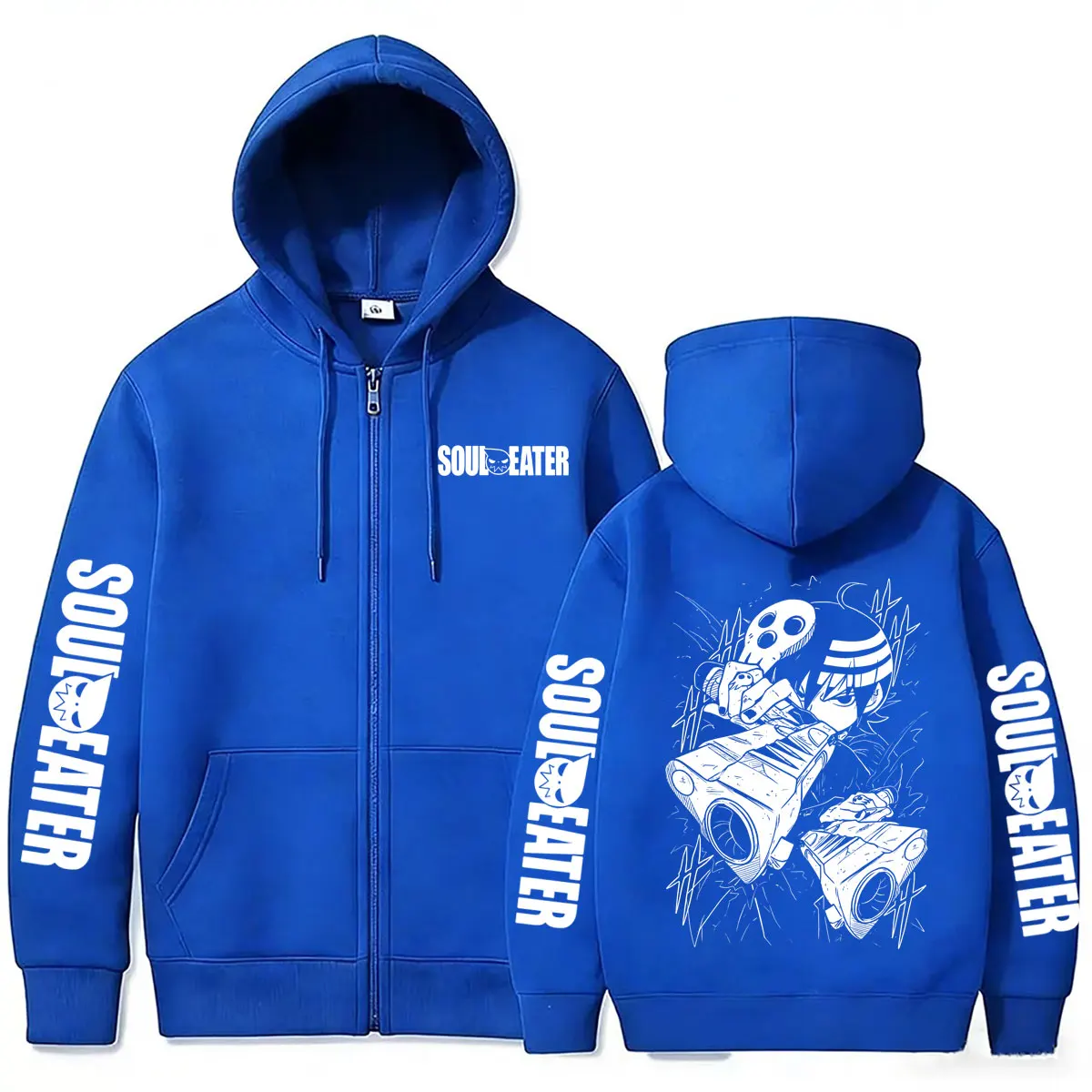 Anime Soul Eater Death The Kid Graphic Zipper Hoodie Men Women Clothing Manga Fashion Streetwear Male Casual Zip Up Jacket Coat photo 5