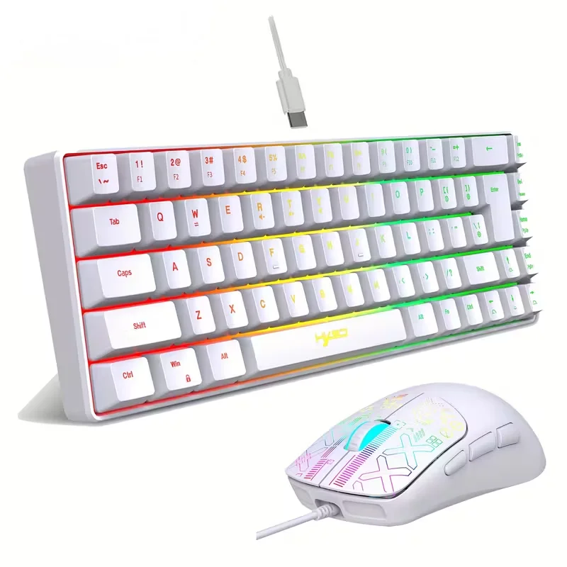 RGB Backlit Wired Gaming Keyboard Mouse Combo (68-Key) photo 5