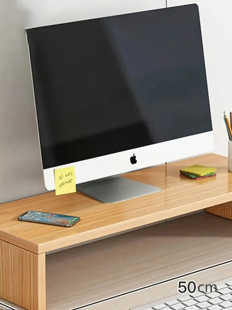 Desktop Computer Taller Stand Office Desktop Shelf Monitor Screen Storage Base Notes photo 2