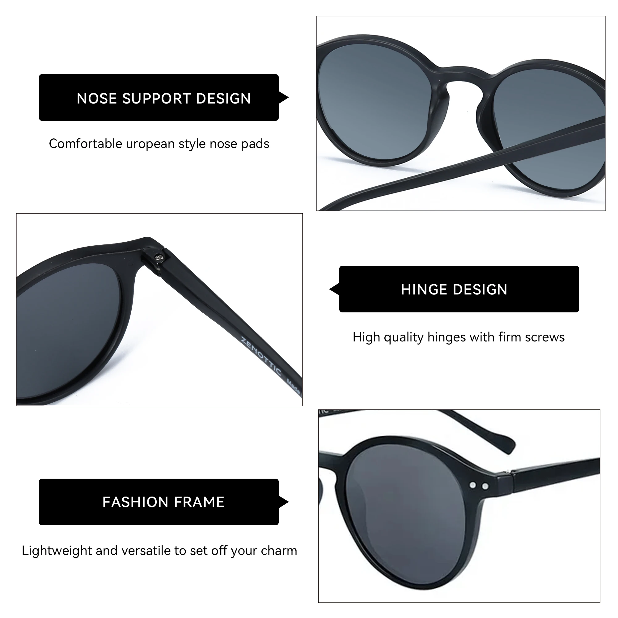ZENOTTIC (S Size) Retro Circular Polarized Sunglasses 2026 2025 Men Women Vintage Small Round Sun Glasses UV400 Goggles Shades photo 5