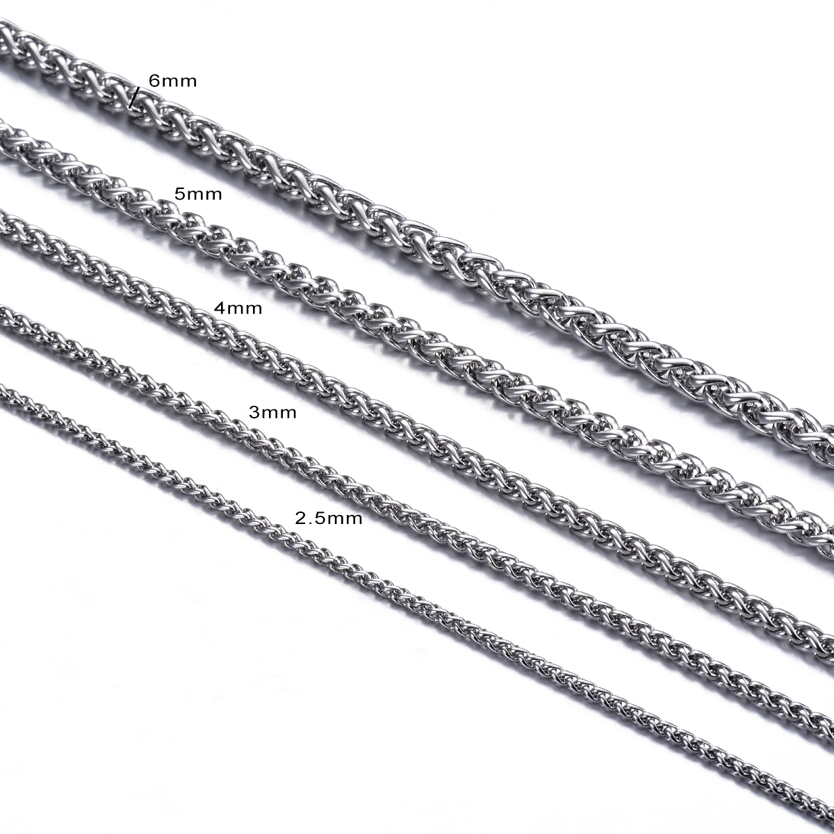 1 piece Width 2.5mm/3mm/4mm/5mm/6mm Keel Link Chain Necklace For Men Women Stainless Steel Chain Necklace photo 6