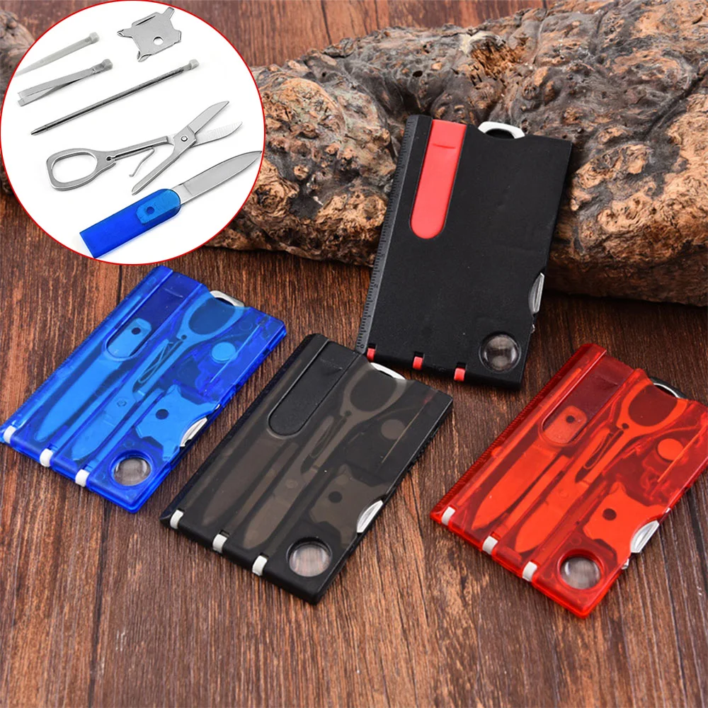 Swiss Tool Card All in One Screwdriver Kit 9 Piece Outdoor Multi Tool Emergency Survival Gear Multifunctional Tool Card Portable photo 1