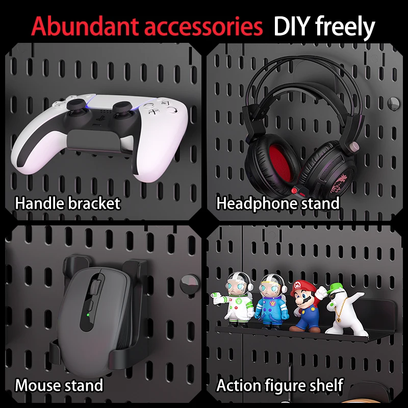 Home Study Storage Pegboard: Suitable for Displaying Figurines, Desk-Top Standing & Clip-On Storage for Furniture Items photo 5