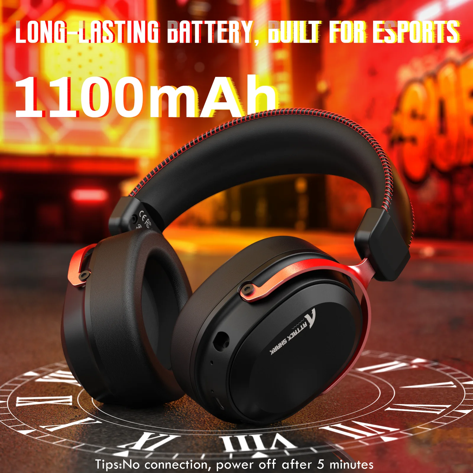ATTACK SHARK L30PRO Wireless Gaming Headset,7.1 Surround Sound, 50mm Drivers,20ms Low Latency,Detachable Noise-Canceling Mic photo 6