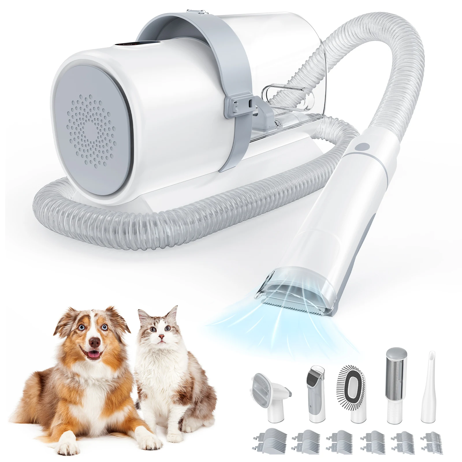 JHK 2.5L Professional Pet Grooming Vacuum Kit 3 Suction Modes and 5 Groomer Tools with Cordless Low Noise Dog Clippers for Cats photo 6
