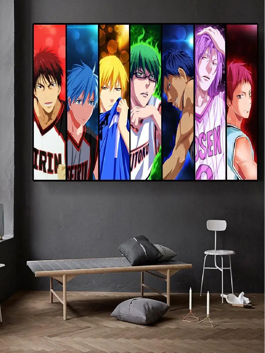 Kurokos Basketball Anime Canvas Poster Print  Wall Art Decor for Living Room Home Decoration Mural Painting photo 2