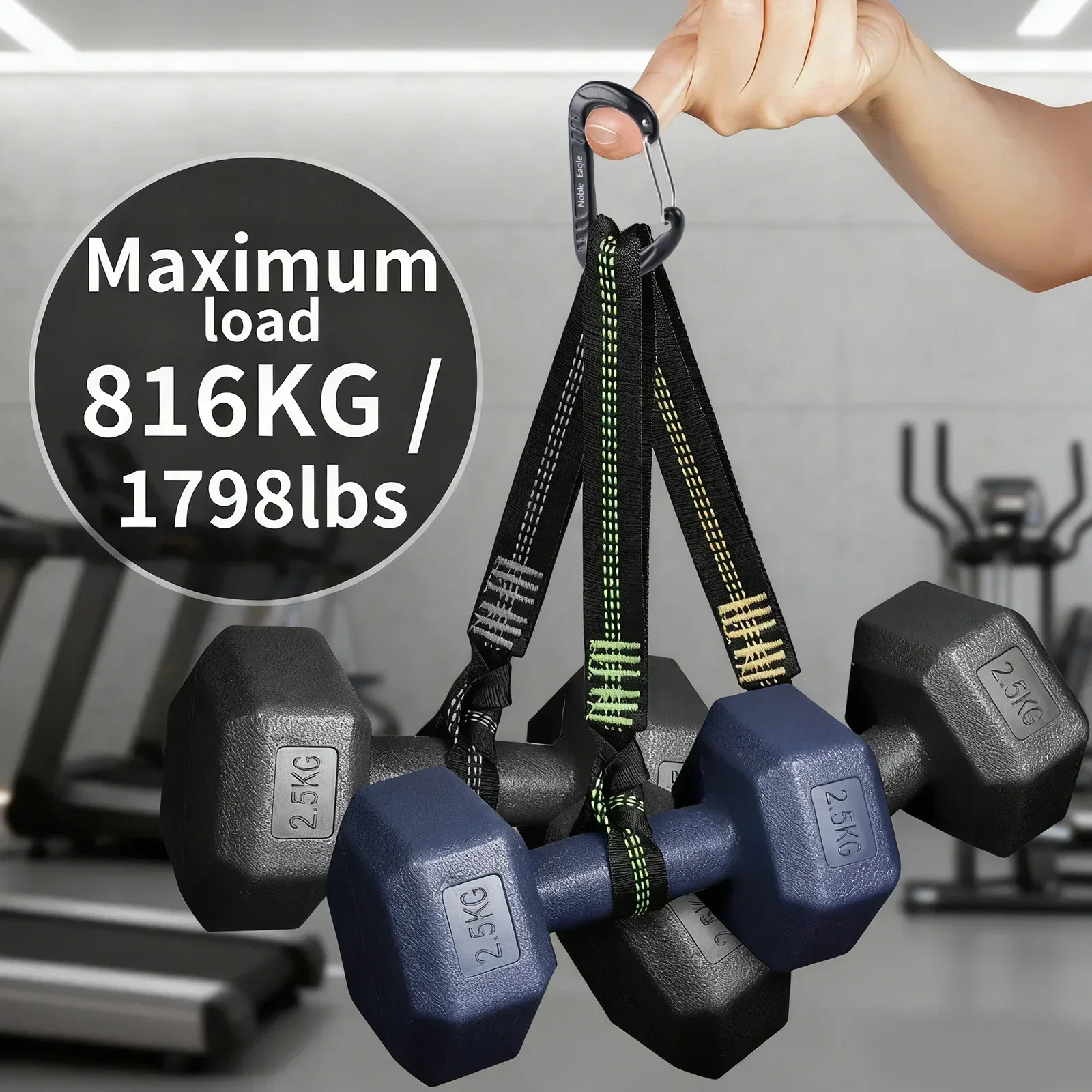 15kN Aluminum D Ring Carabiners Heavy-Duty Lightweight Outdoor Camping Hiking Gear Clips Buckle Set for Backpacking Equipment photo 4