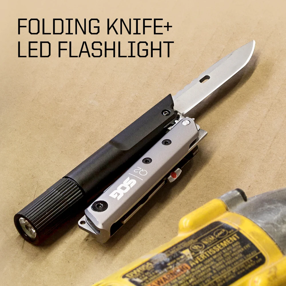SOG BATON Q2 4 in 1 Multifunctional Tactical Pen Mini Pocket Tools EDC Compact Multi-Tool LED Flashlight Outdoor Survival Tools photo 3